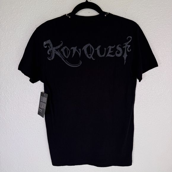 Konquest Shirt Mens Small Metallic Snake Serpent Graphic Tee Tshirt Y2K Grunge S - Picture 2 of 8